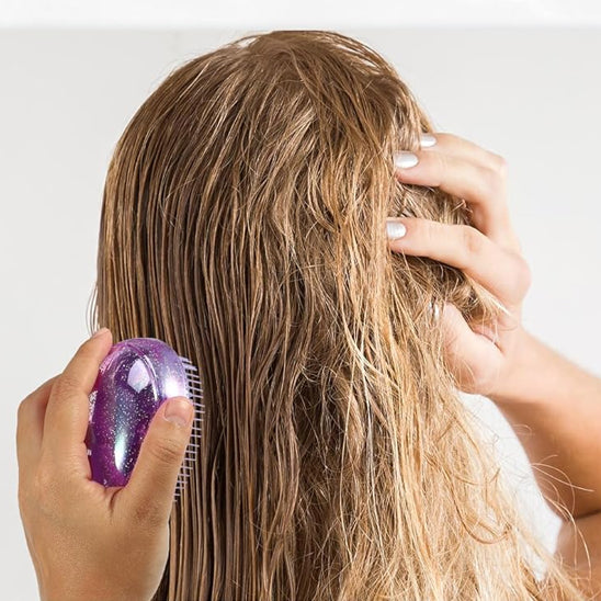 Mini Brosse à Cheveux Démêlante en Forme d'Oeuf