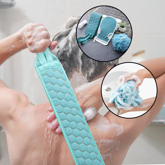Ensemble de Serviettes de Bain Exfoliantes 3 pièces