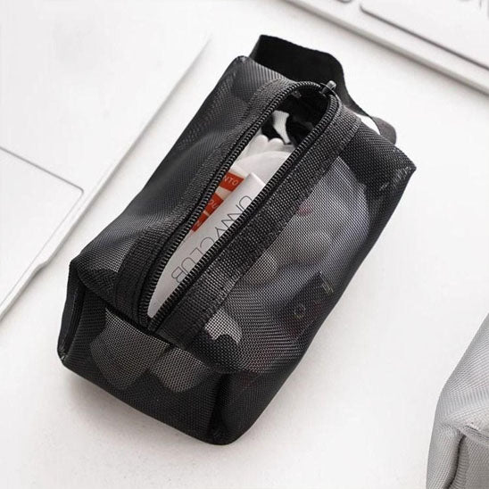 Sac à Cosmétiques Transparent en Maille