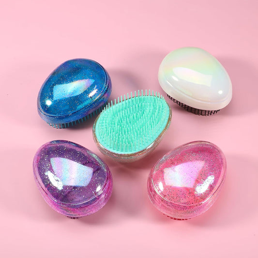 Mini Brosse à Cheveux Démêlante en Forme d'Oeuf