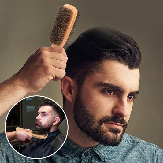 Brosse à Cheveux en Poils de Sanglier pour Homme