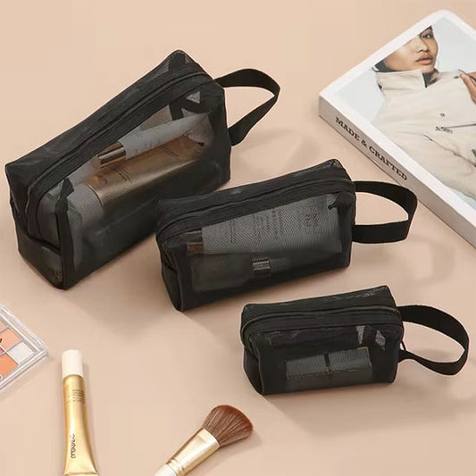 Sac à Cosmétiques Transparent en Maille