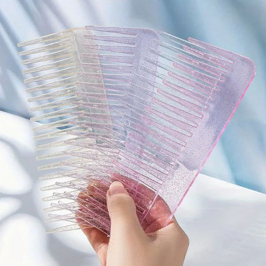 Peigne à Paillettes en Plastique Transparent