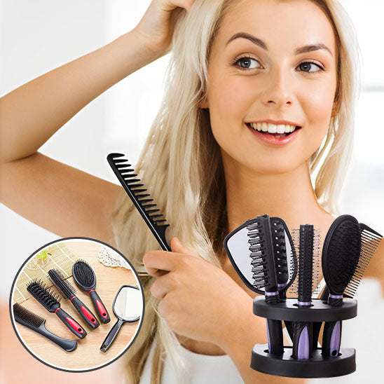 Ensemble de Brosses a Cheveux avec Support
