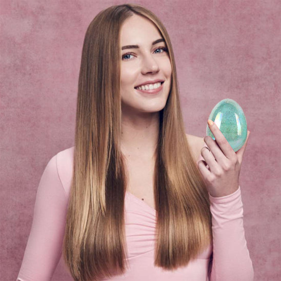 Mini Brosse à Cheveux Démêlante en Forme d'Oeuf