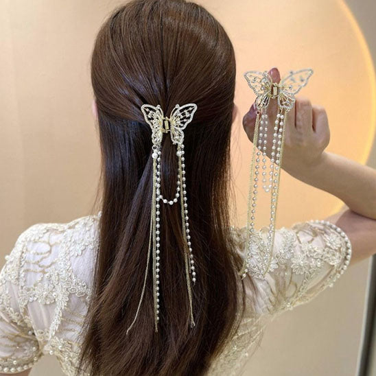 Papillon Perle Épingle à Cheveux Coréen