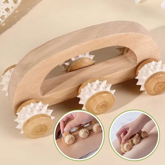 Rouleau de Massage en Bois pour le Corp