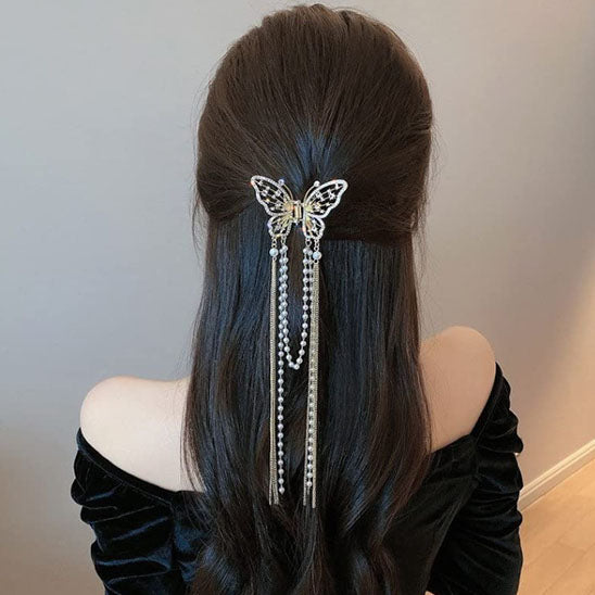 Papillon Perle Épingle à Cheveux Coréen