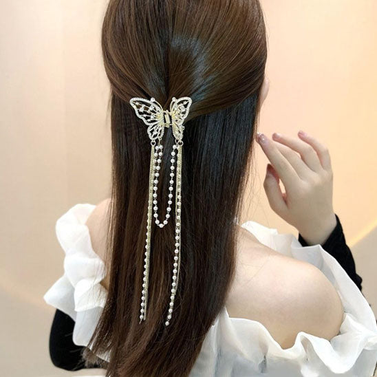 Papillon Perle Épingle à Cheveux Coréen