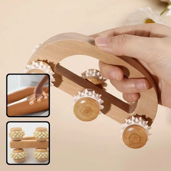 Rouleau de Massage en Bois pour le Corp