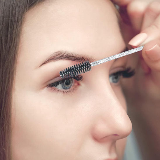 Brosses à Cils Jetables,Pinceau Cils avec Poignée en Cristal